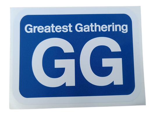 Greatest Gathering shed sticker